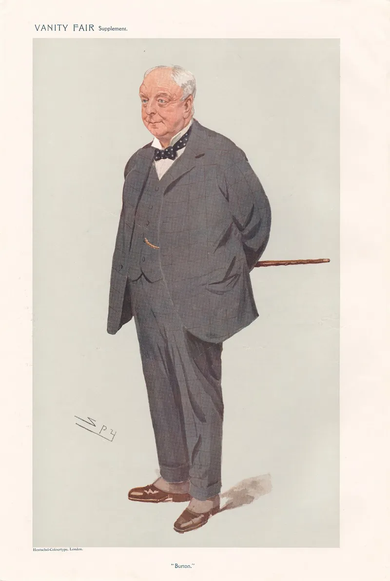 Businessmen And Empire Builders Burton Lord Burton 25 November 1908 by Leslie Matthew Ward - Canvas Print