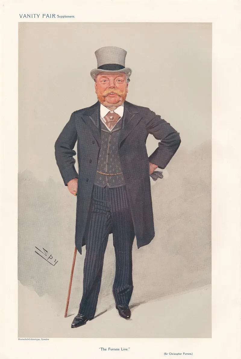 Businessmen And Empire Builders The Furnace Line Sir Christopher Furness 21 October 1908 by Leslie Matthew Ward - Canvas Print