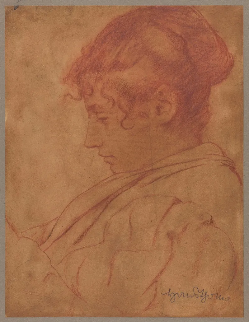 Bust Of A Young Woman In Profile 2