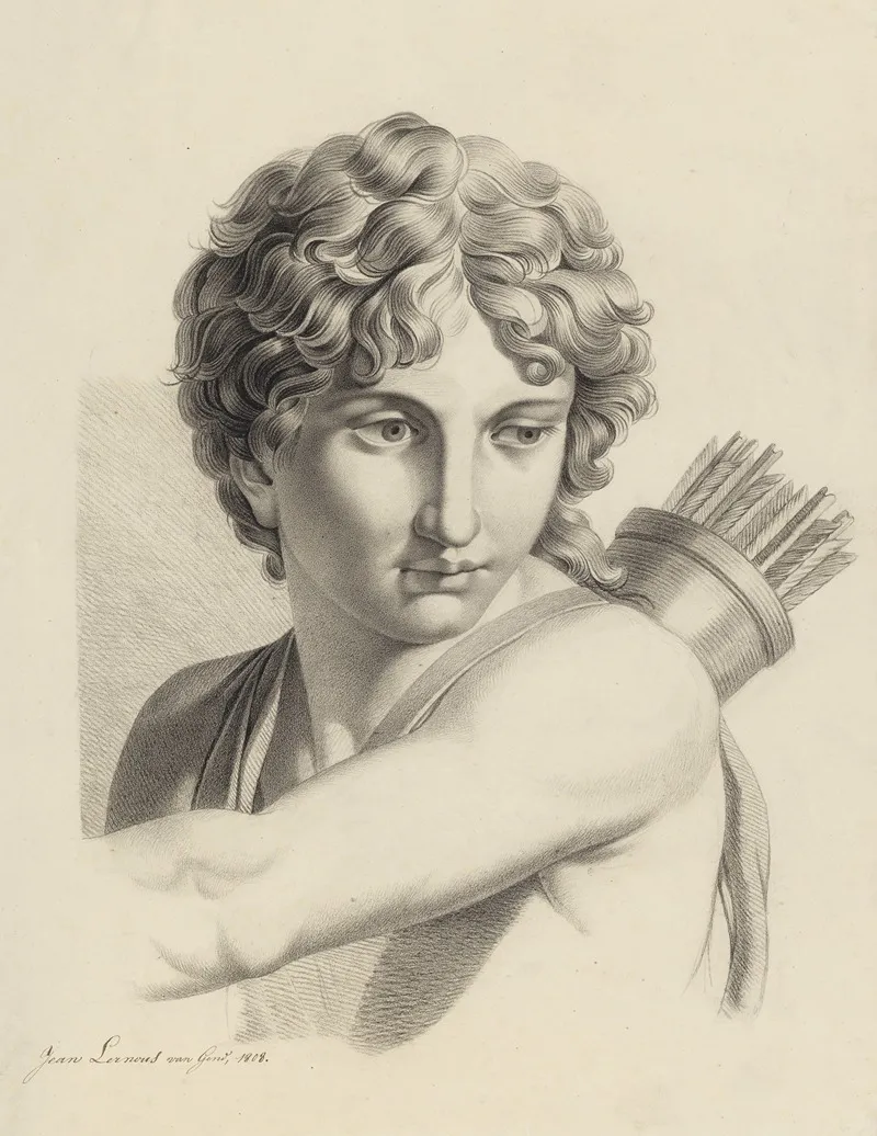 Bust Of Adonis by Joannes Lernous  - Canvas Print