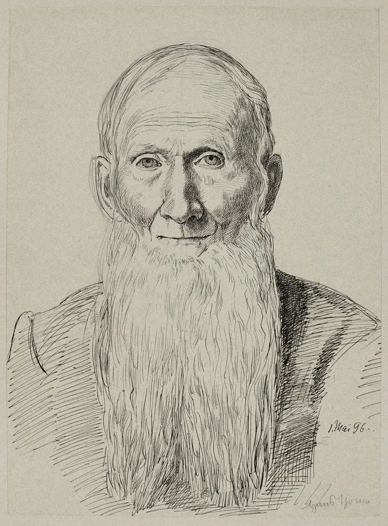Bust Of An Old Man With A Long Beard