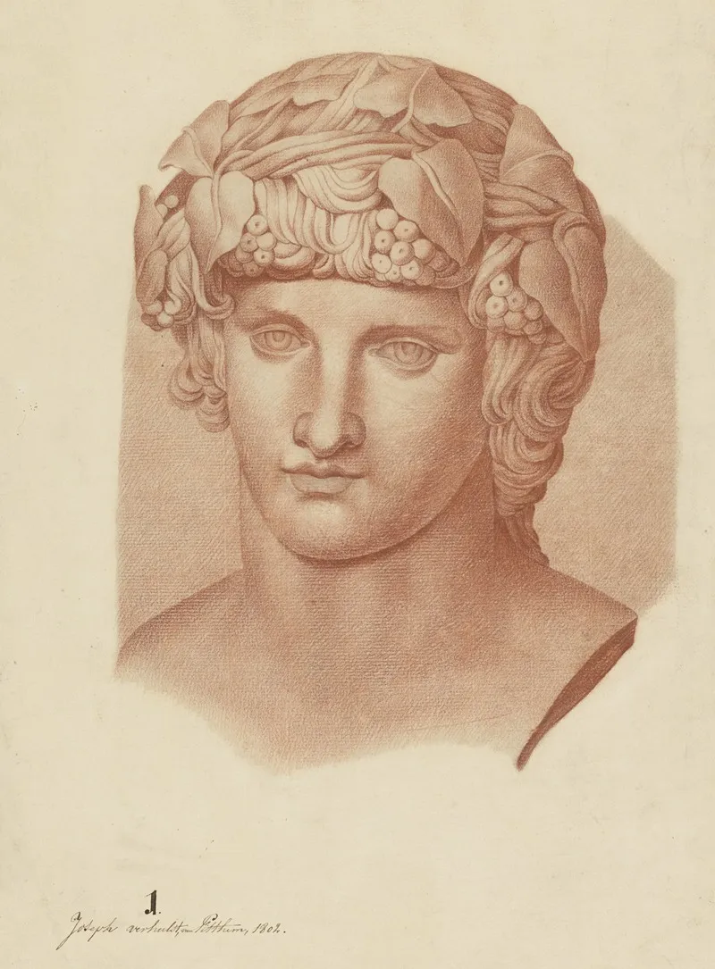 Bust Of Antinous 2 by Joseph Verhulst - Canvas Print