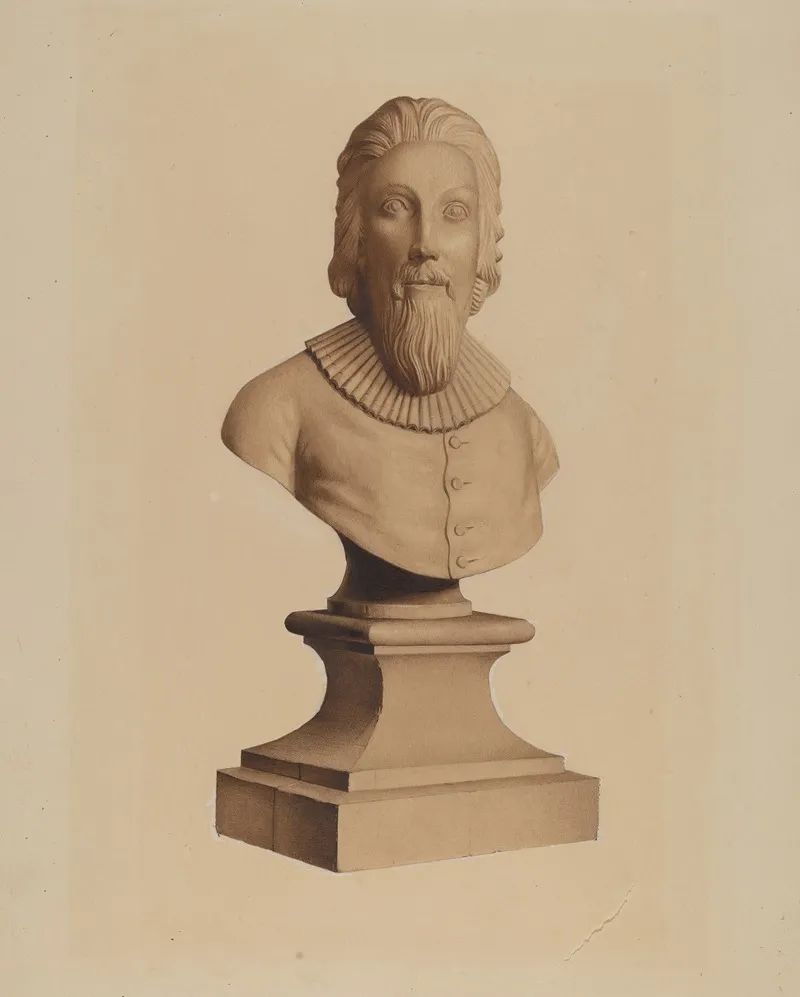 Bust Of Gov John Winthrop by Joseph Goldberg - Canvas Print