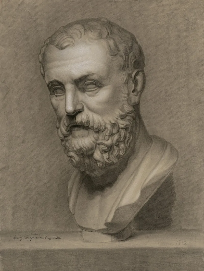 Bust Of Solon 2 by Henry Jean Becquet  - Canvas Print
