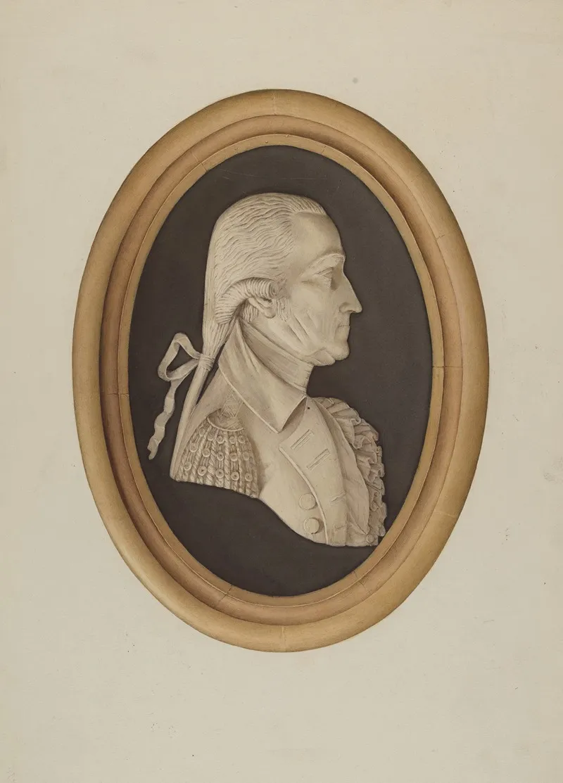 Bust Of Washington by Jane Iverson - Canvas Print