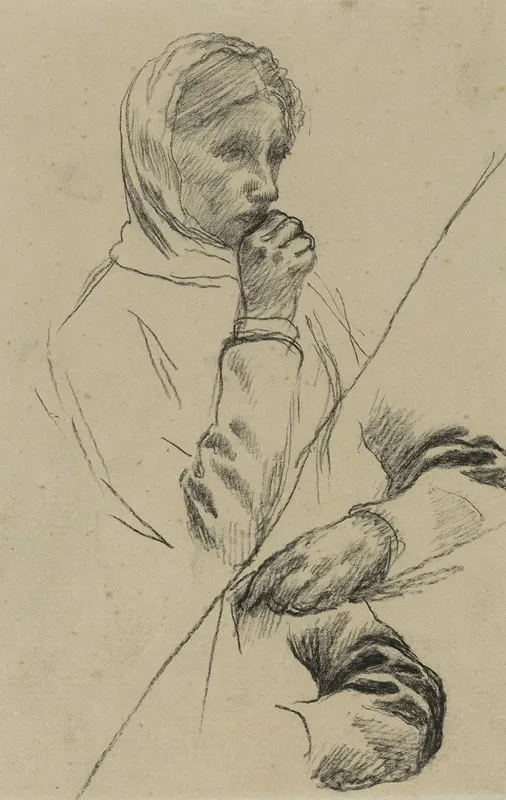 Buste De Femme Et Deux Etudes De Bras Droit