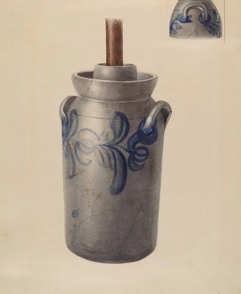 Butter Churn 2 by Charlotte Sperber - Canvas Print