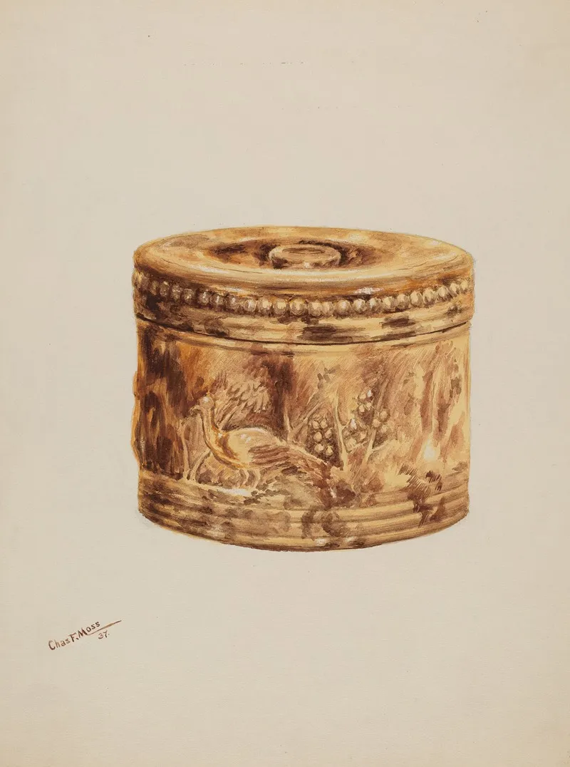 Butter Crock by Charles Moss - Canvas Print