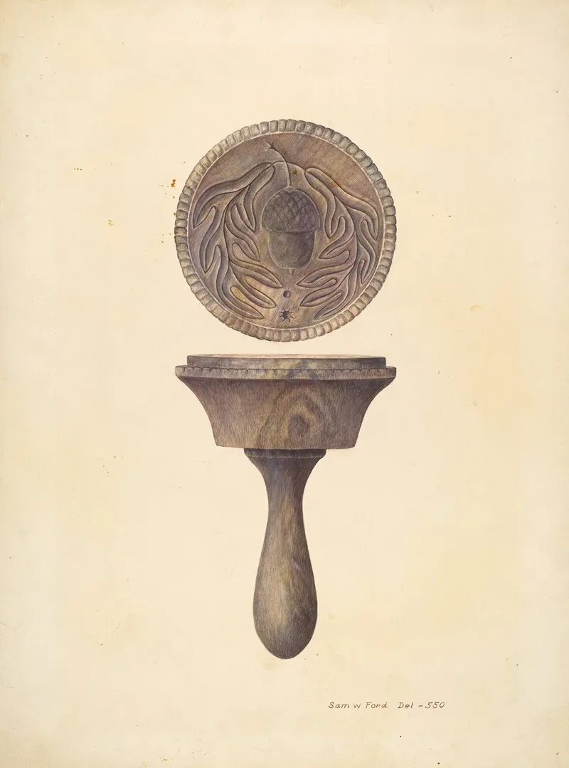 Butter Mold 27 by Samuel W. Ford - Canvas Print