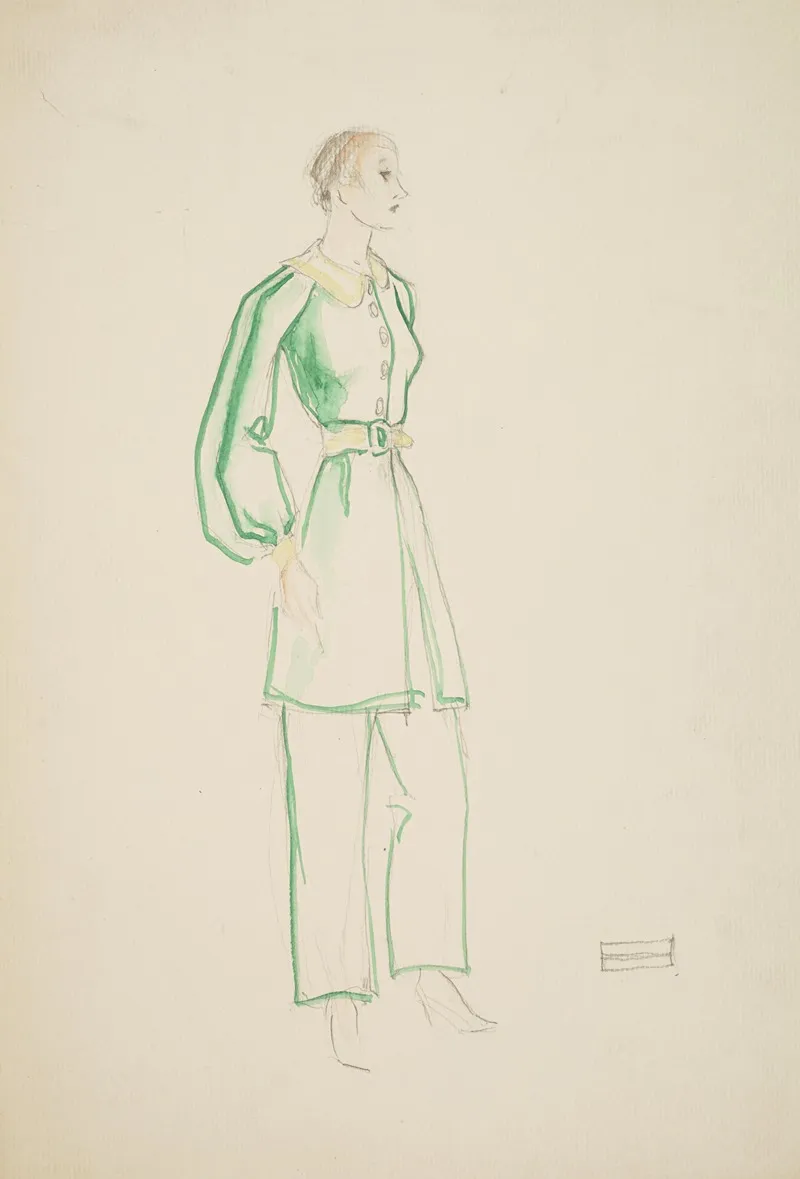 Button Button Unidentified Character In Green by Alex Jones - Canvas Print