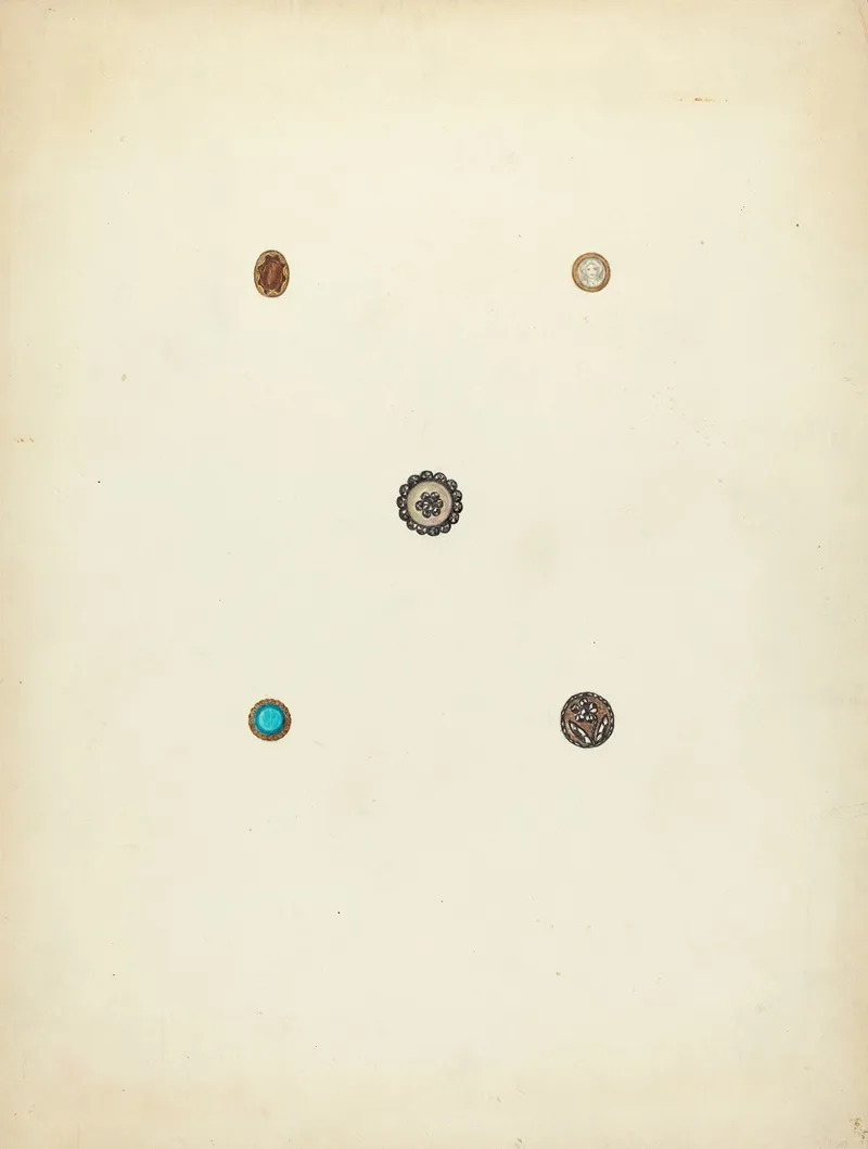 Buttons 2 by Charlotte Winter - Canvas Print