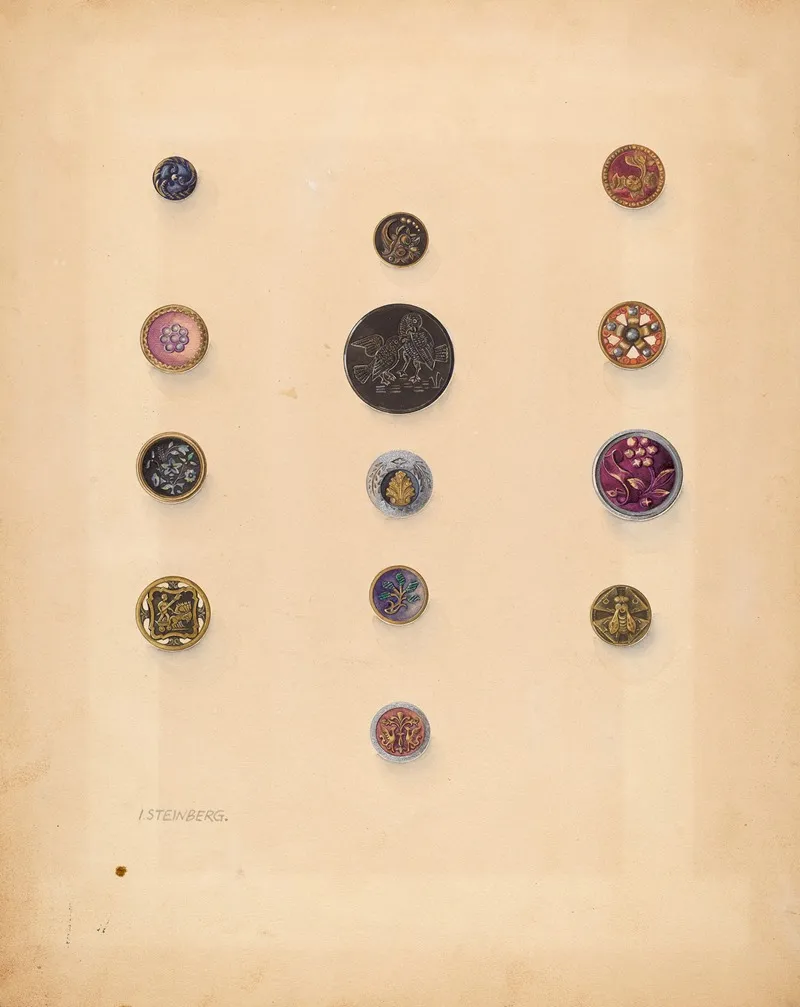 Buttons 7 by Isidore Steinberg - Canvas Print