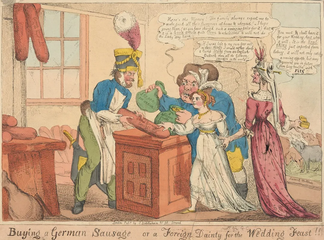Buying A German Sausage Or A Foreign Dainty For The Wedding Feast