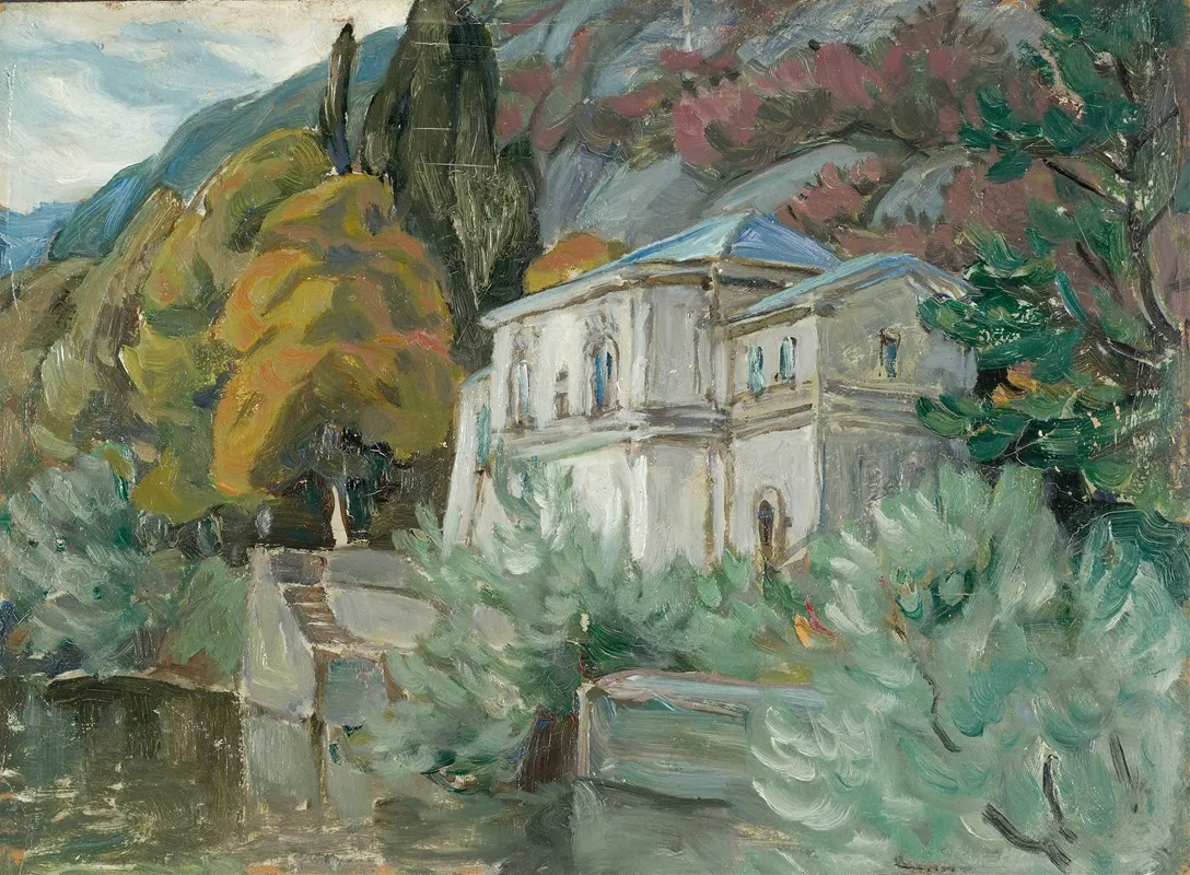 By Lago Di Como Study From Italy