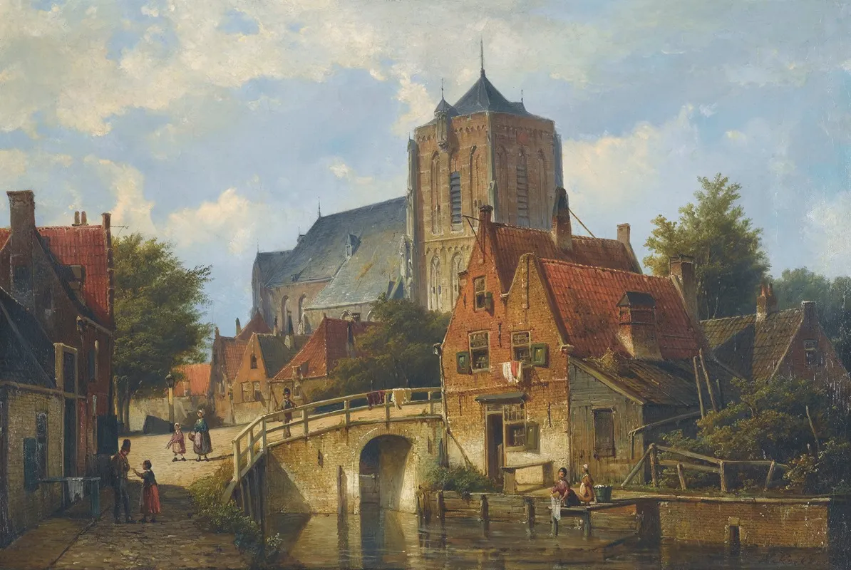 By The Canal by Willem Koekkoek - Canvas Print
