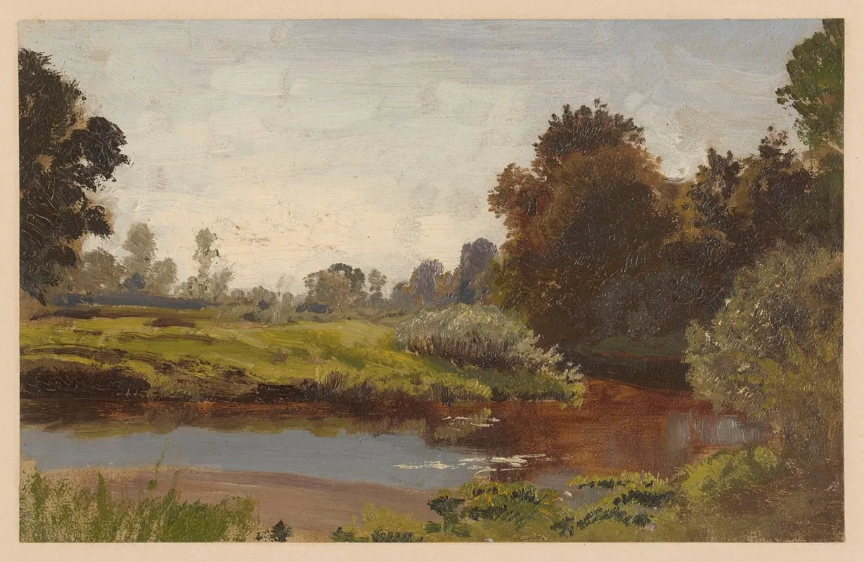 By The River Barycz 2 by Adolf Dressler - Canvas Print