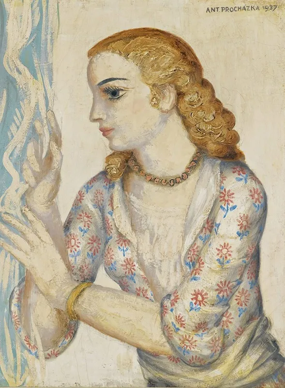 By The Window 2 by Antonin Procházka - Canvas Print