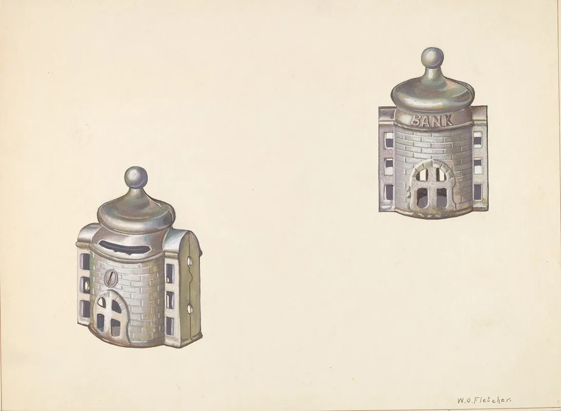 Byzantine Dome Coin Bank by William O. Fletcher - Canvas Print