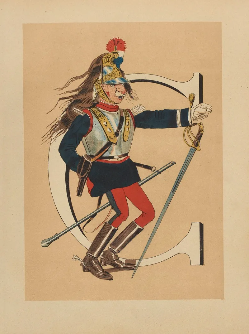 C Cuirassier Chef Descadron by Henri de Sta - Canvas Print