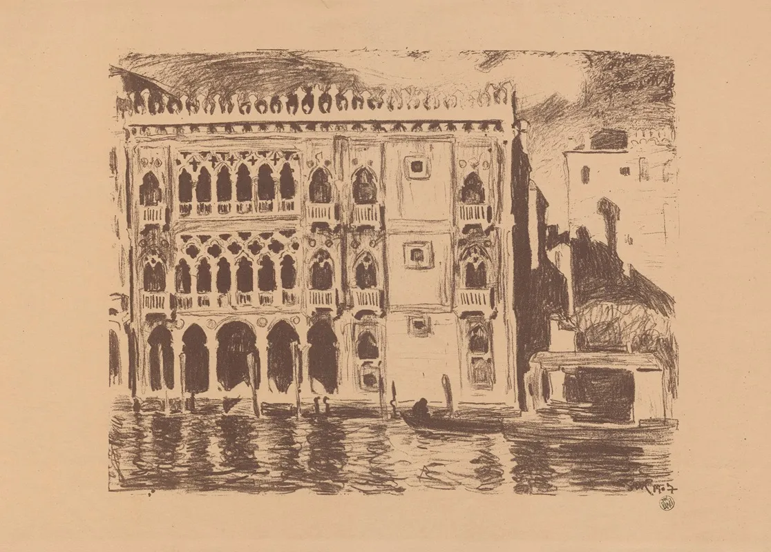 Ca Doro Palace In Venice by Stanisław Kamocki - Canvas Print