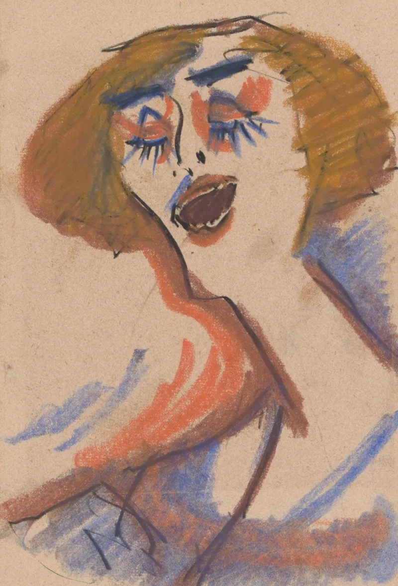 Cabaret Singer 2 by Jules Schmalzigaug - Canvas Print