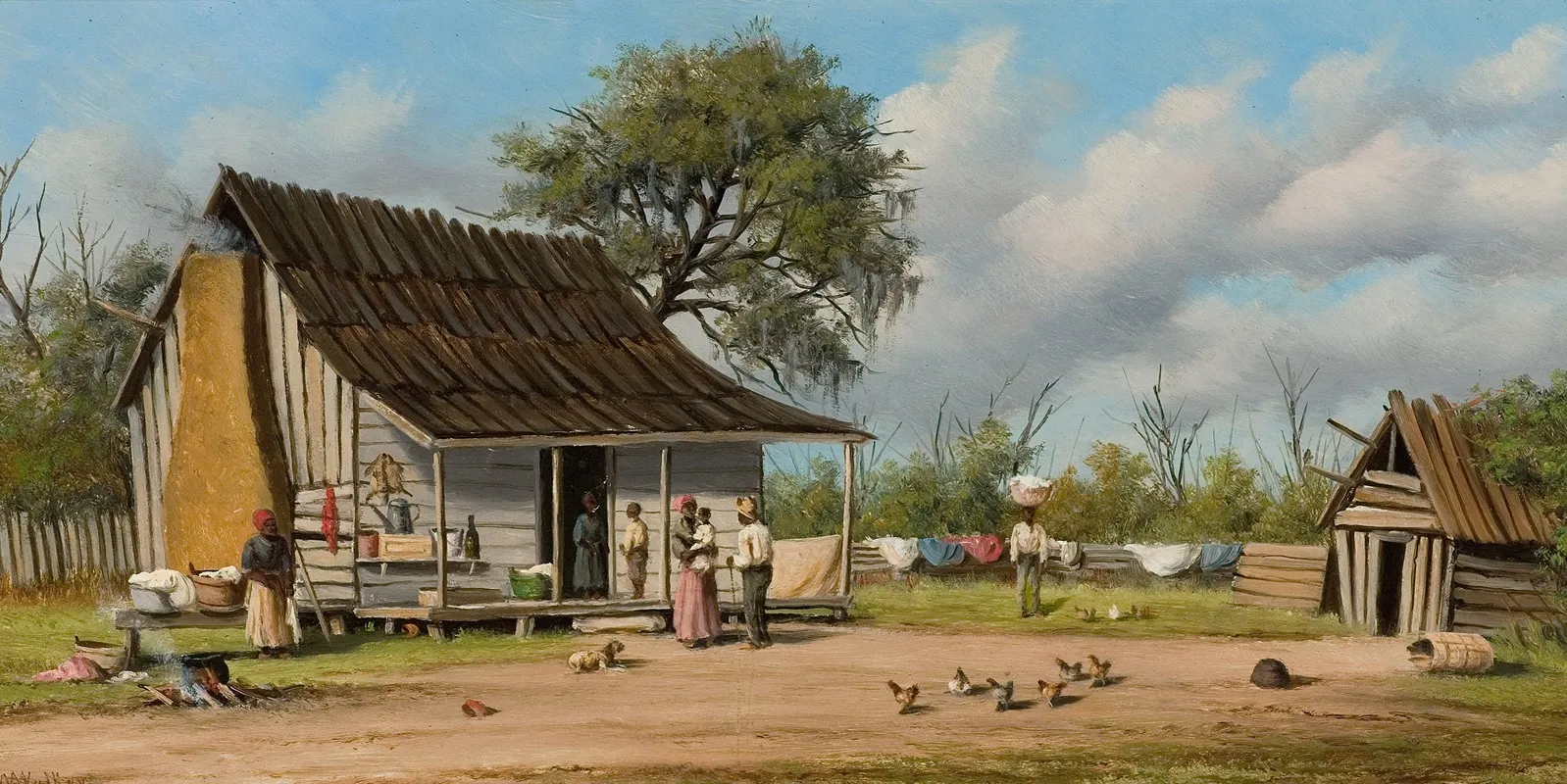 Cabin Scene 4 by William Aiken Walker - Canvas Print