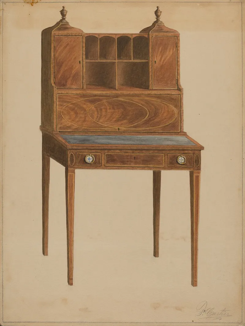 Cabinet 2 by Ferdinand Cartier - Canvas Print