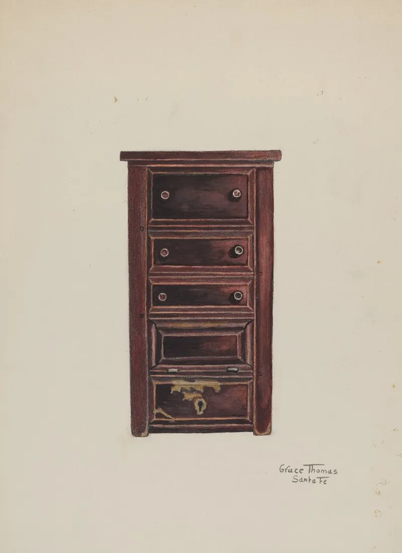 Cabinet 6 by Grace Thomas - Canvas Print