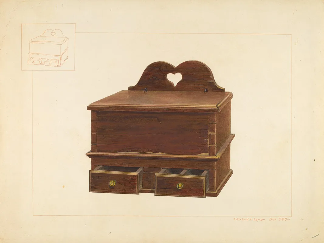 Cabinet Spice Box by Edward L. Loper - Canvas Print