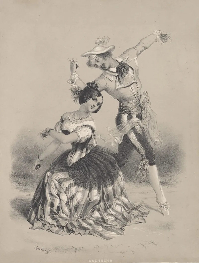 Cachucha by Eugène Charles François Guérard - Canvas Print