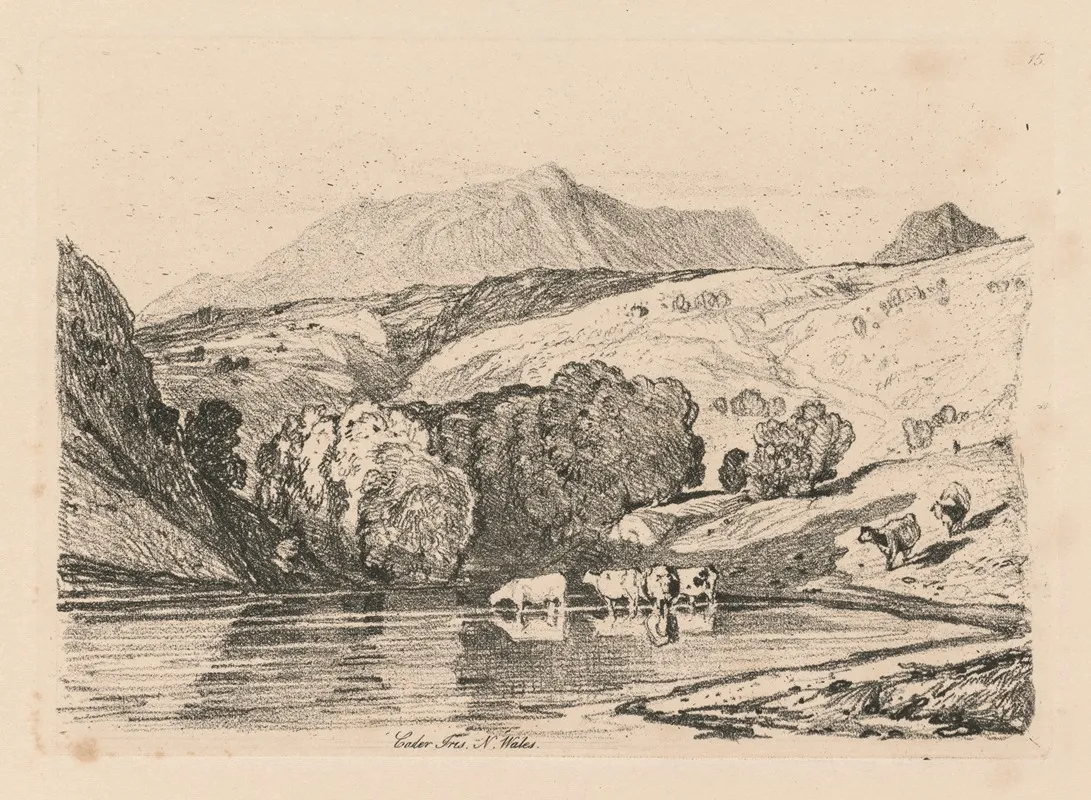 Cader Iris North Wales by John Sell Cotman - Canvas Print