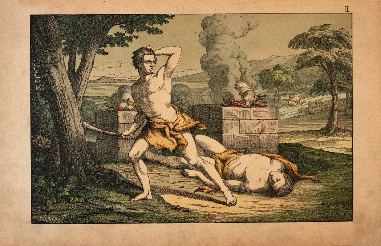 Cain And Abel 22 by Theodor Eckardt - Canvas Print