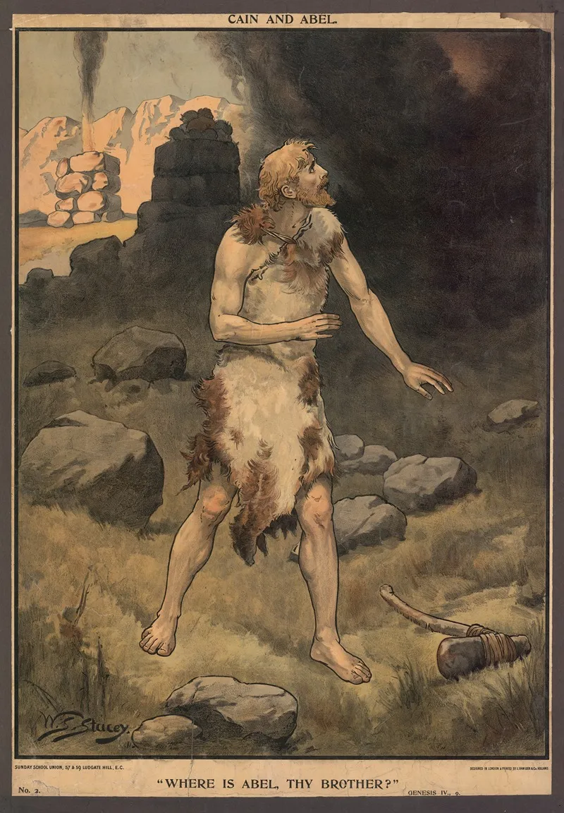 Cain And Abel 23 by Walter Sidney Stacey - Canvas Print