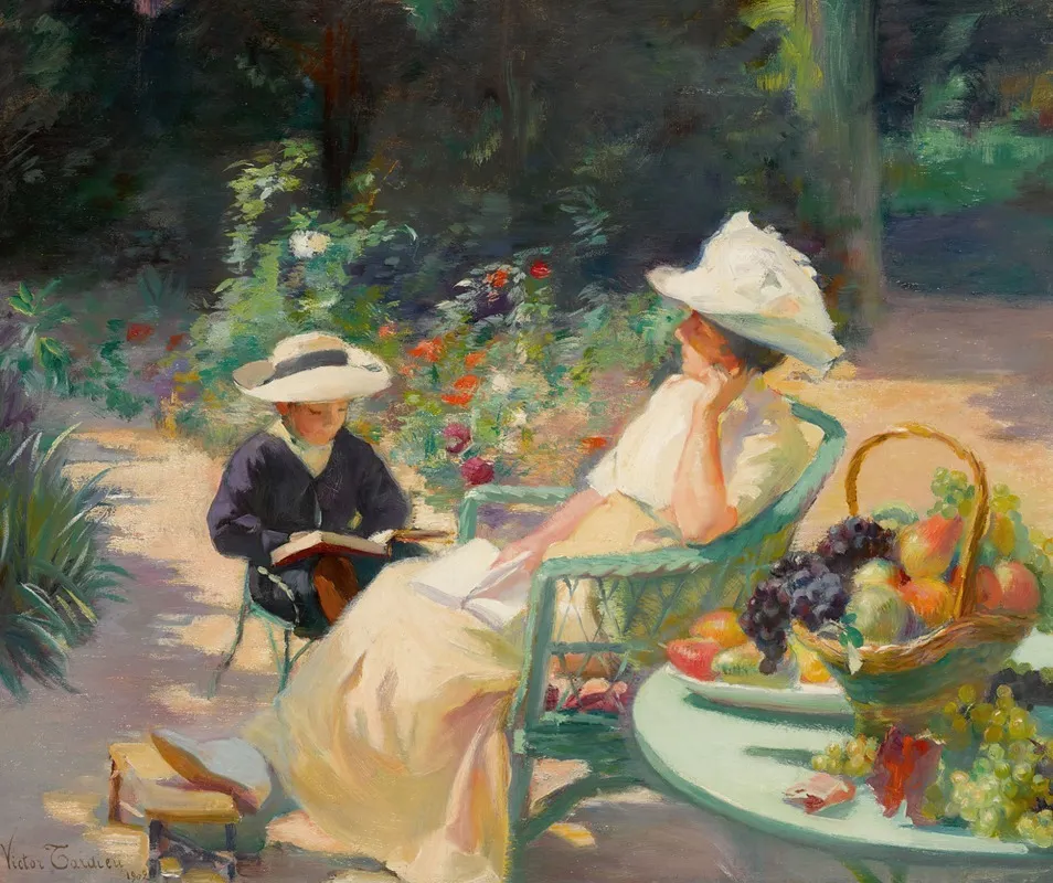 Caline Et Jean Lisant