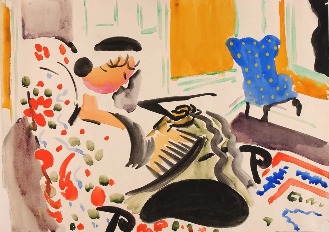 Calligraphic Interior by Henry Lyman Saÿen - Canvas Print