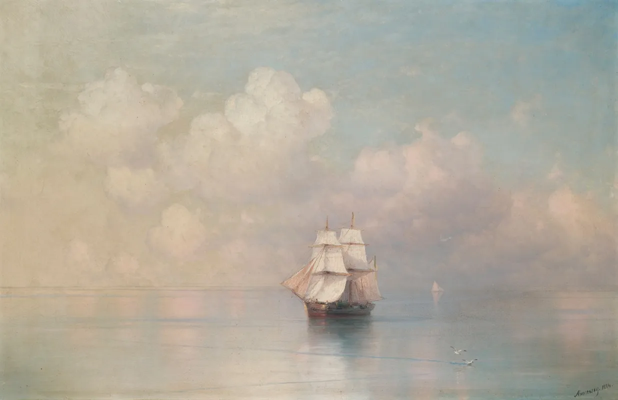 Calm Seas by Ivan Konstantinovich Aivazovsky - Canvas Print