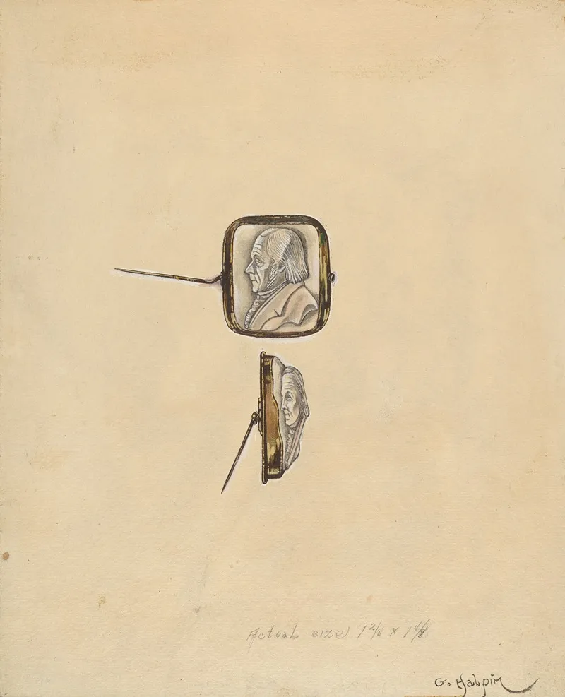 Cameo Brooch 3 by Grace Halpin - Canvas Print