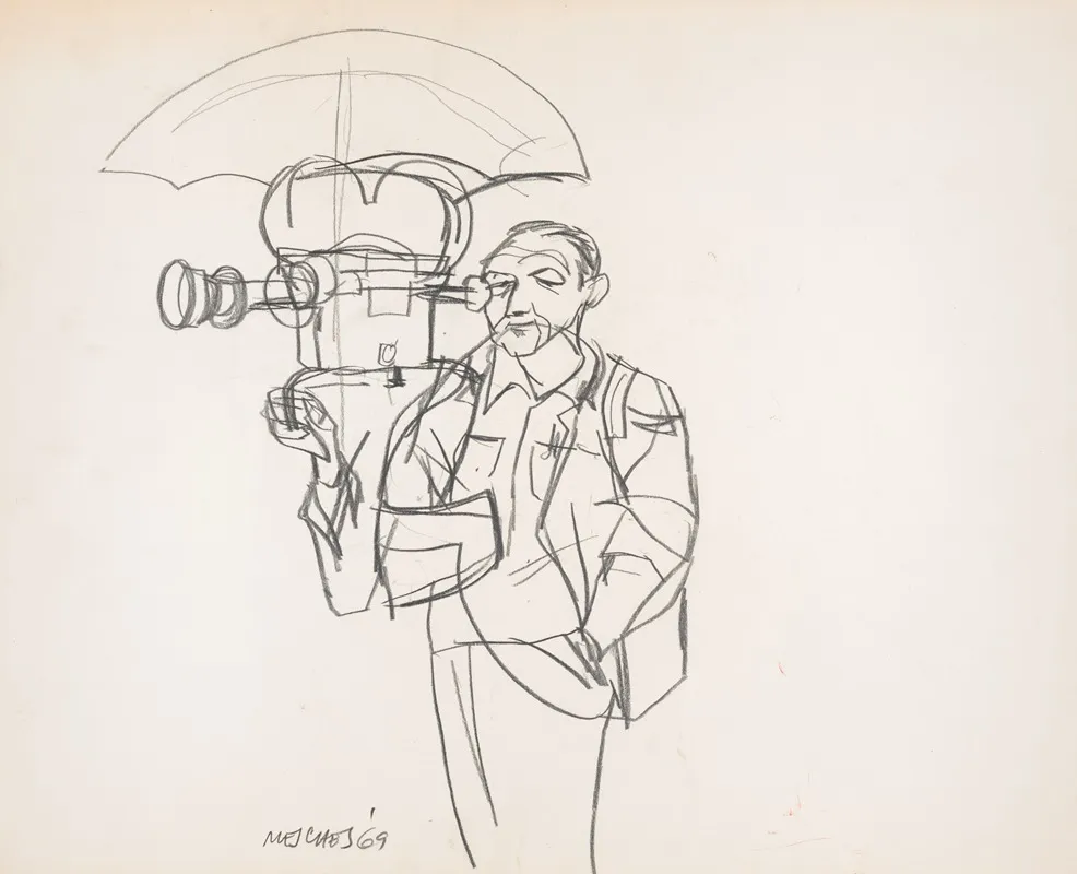 Cameraman Umbrella In The Rain