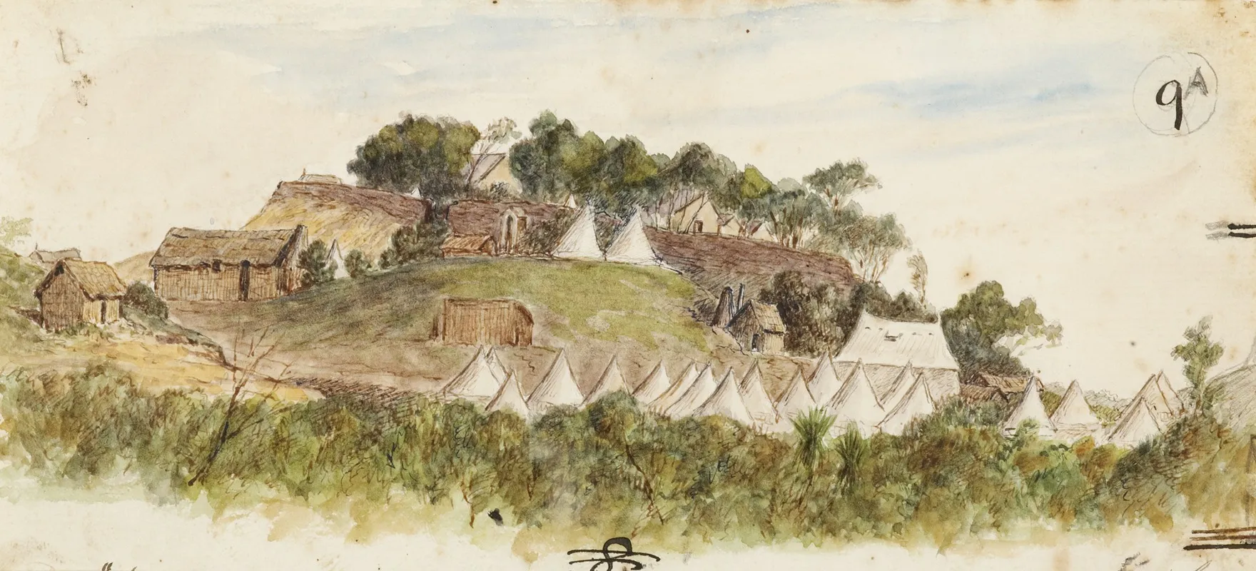 Camp At Pungarehu by George Sherriff - Canvas Print