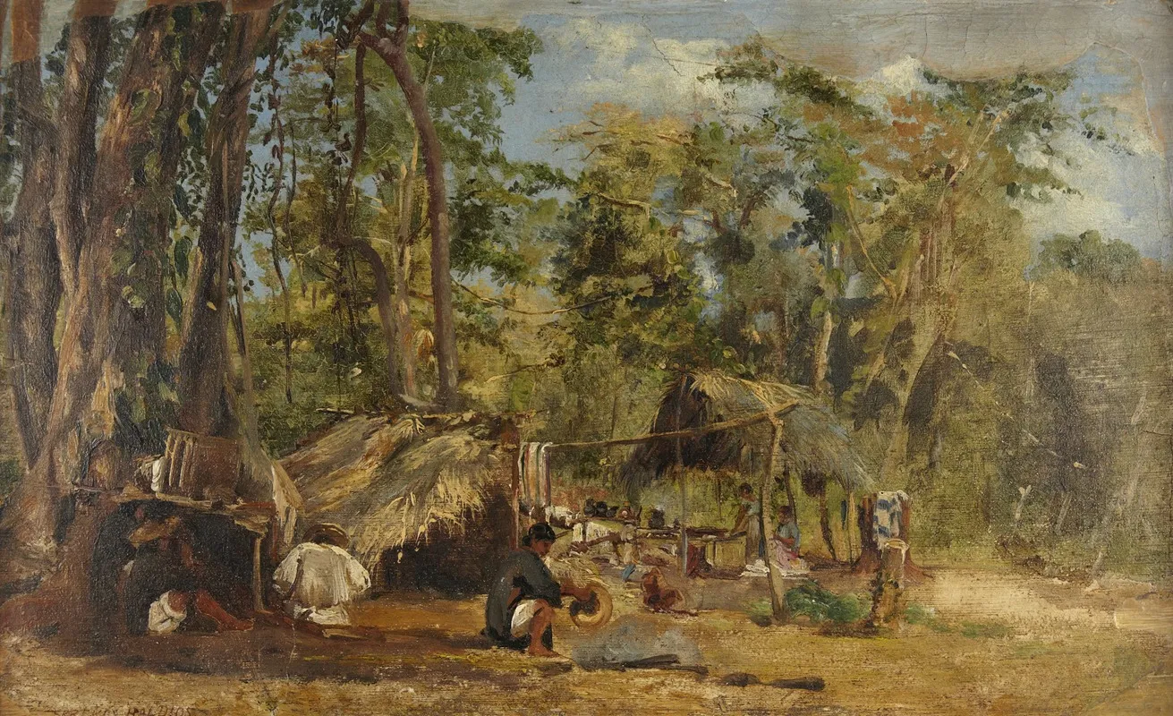 Camp No 2 Terrenos Baldios by Conrad Wise Chapman - Canvas Print