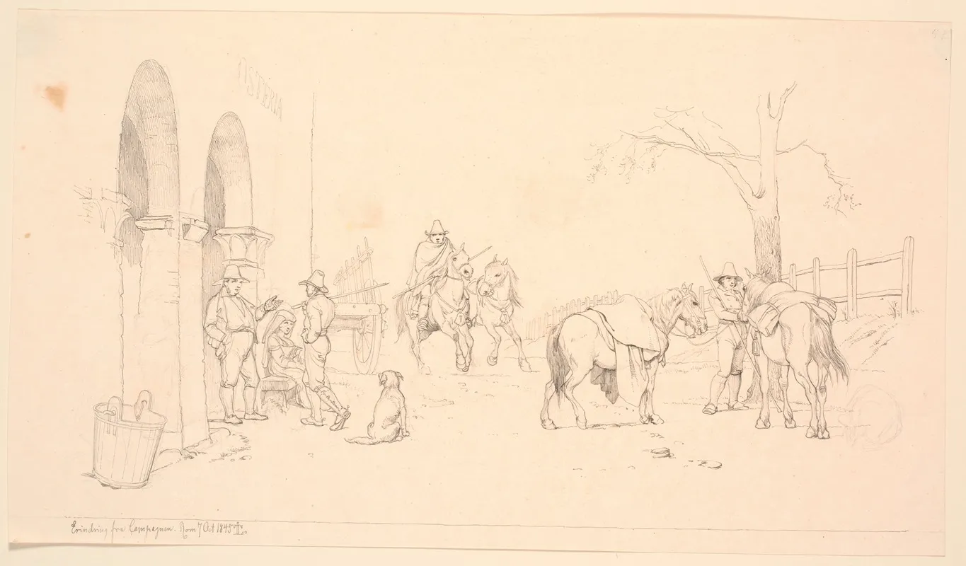 Campagnoler Udenfor Et Osteri