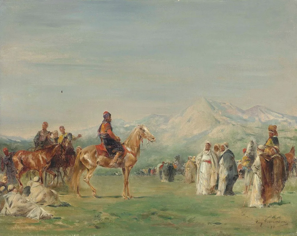 Campement Arabe Dans Les Montagnes De Latlas by Eugène Fromentin - Canvas Print