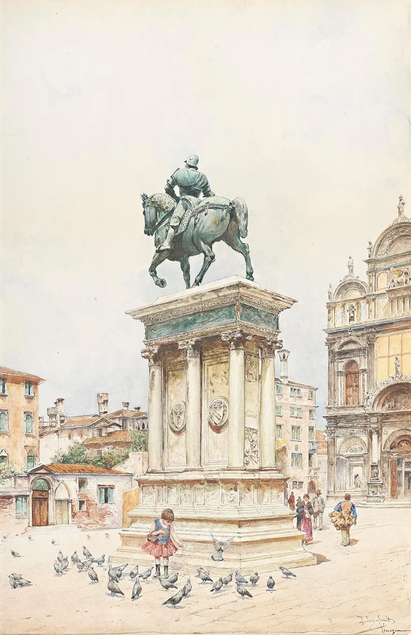 Campo San Zanipolo by Rafael Senet y Perez - Canvas Print
