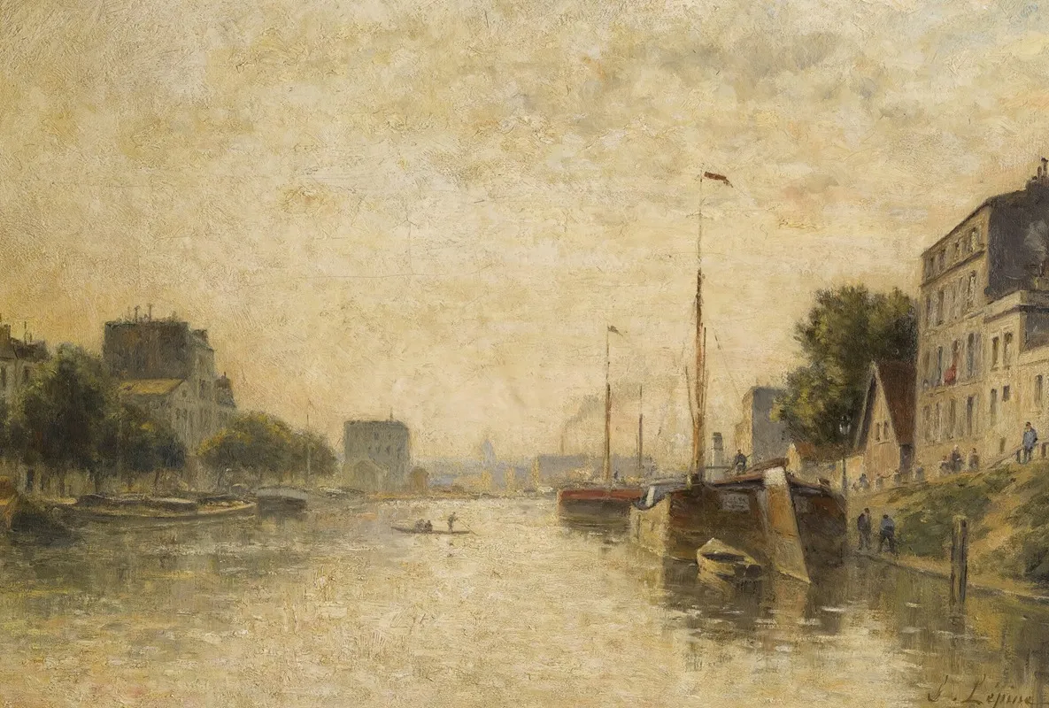 Canal Saint Denis Paris by Stanislas Lépine - Canvas Print