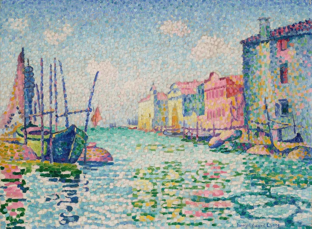 Canale Ponte Lungo by Henri-Edmond Cross - Canvas Print