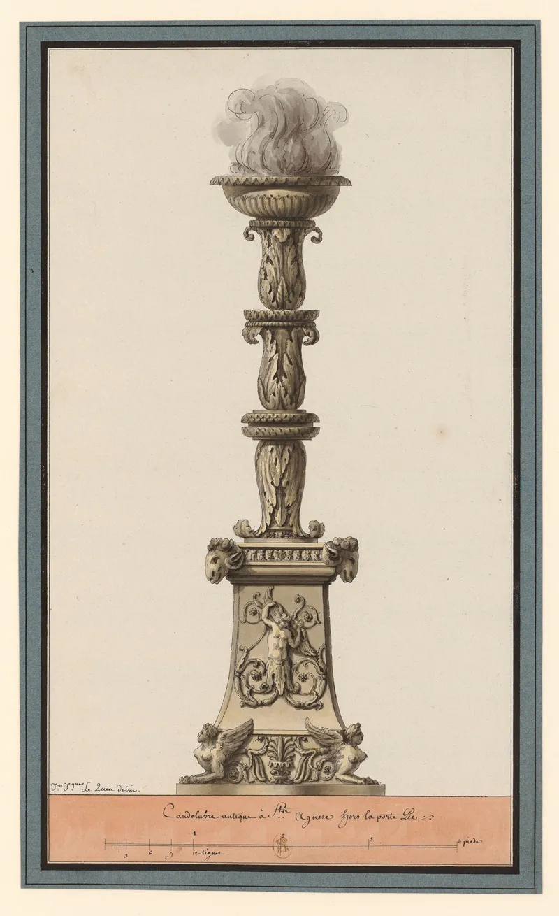 Candelabre Antique A Ste Agnese Hors La Porte Pie