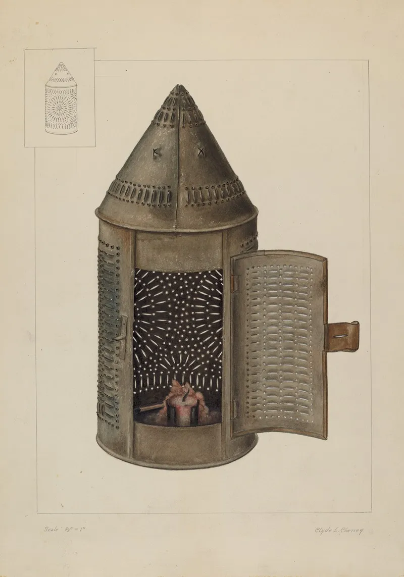 Candle Lantern by Clyde L. Cheney - Canvas Print