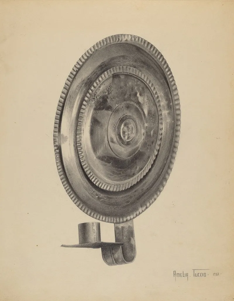 Candle Sconce by Amelia Tuccio - Canvas Print