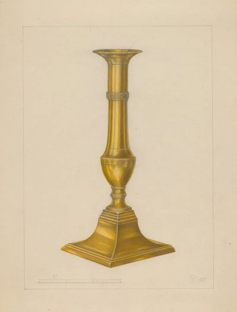 Candlestick 10 by Arthur Wegg - Canvas Print