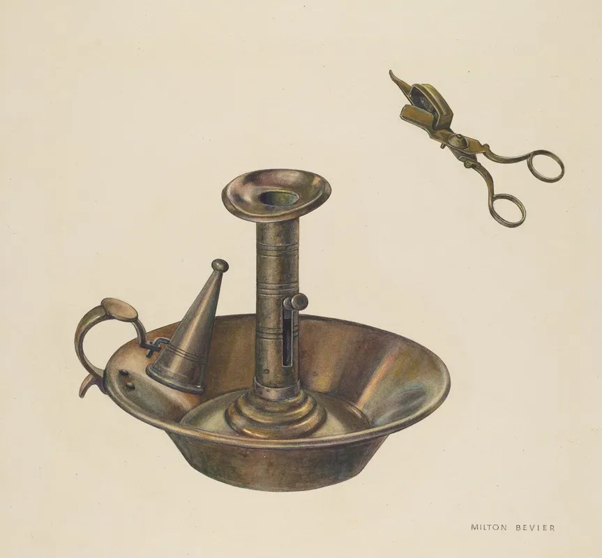 Candlestick 111 by Milton Bevier - Canvas Print